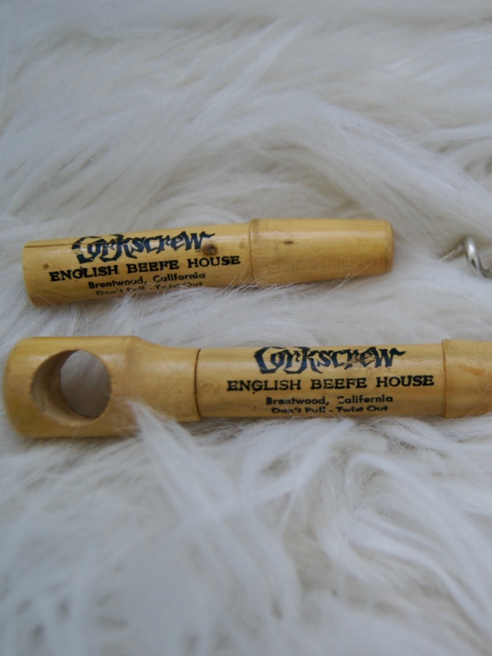 Vintage English Beefe House Handy Corkscrews Set of 2